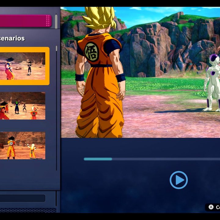 A menu in Dragon Ball: Sparking! Zero shows Episode Battles.
