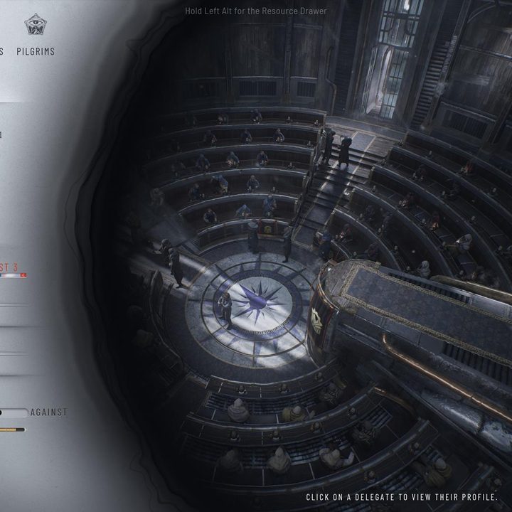 The image shows the Council screen where a law is being proposed.