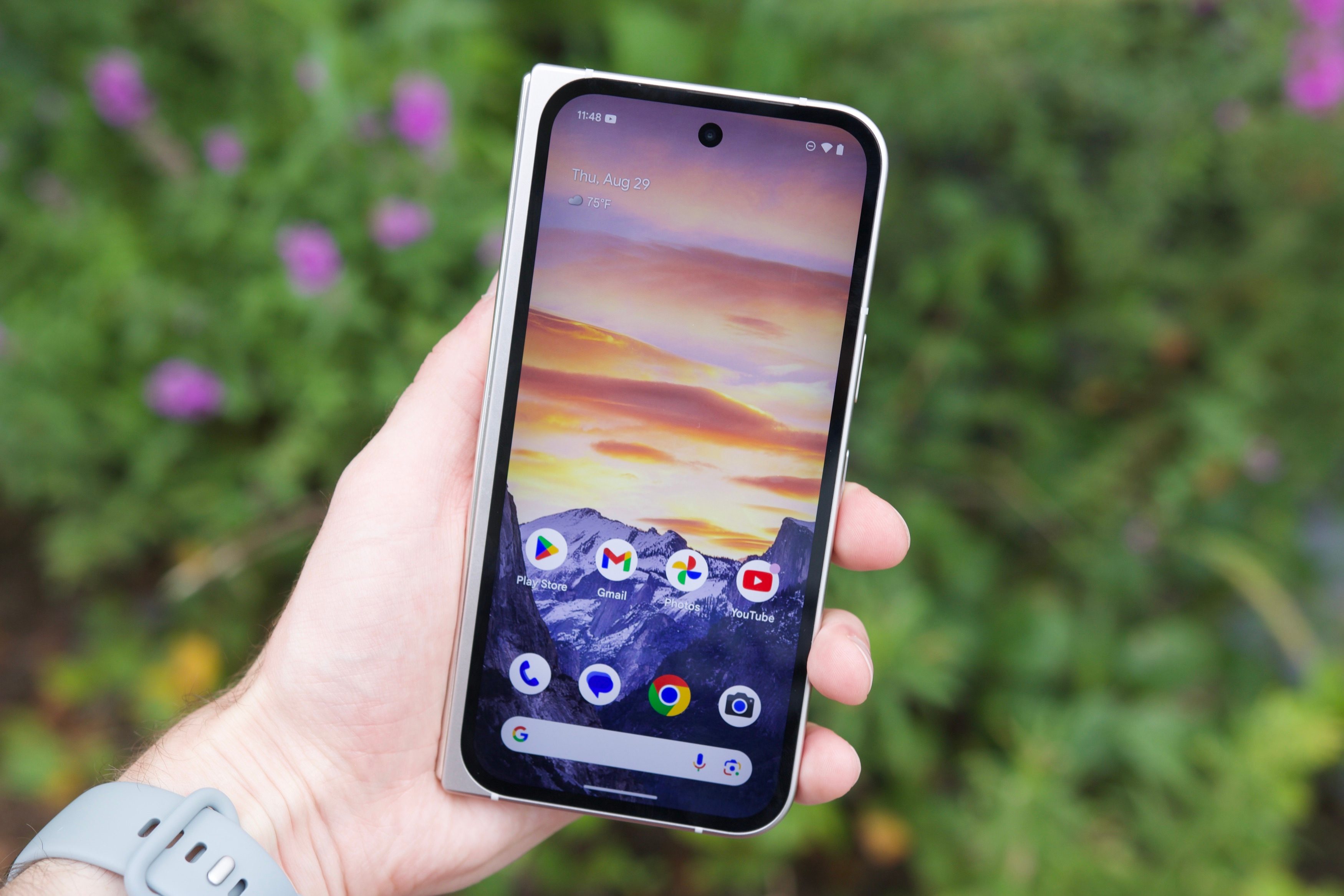 The cover display on the Google Pixel 9 Pro Fold.