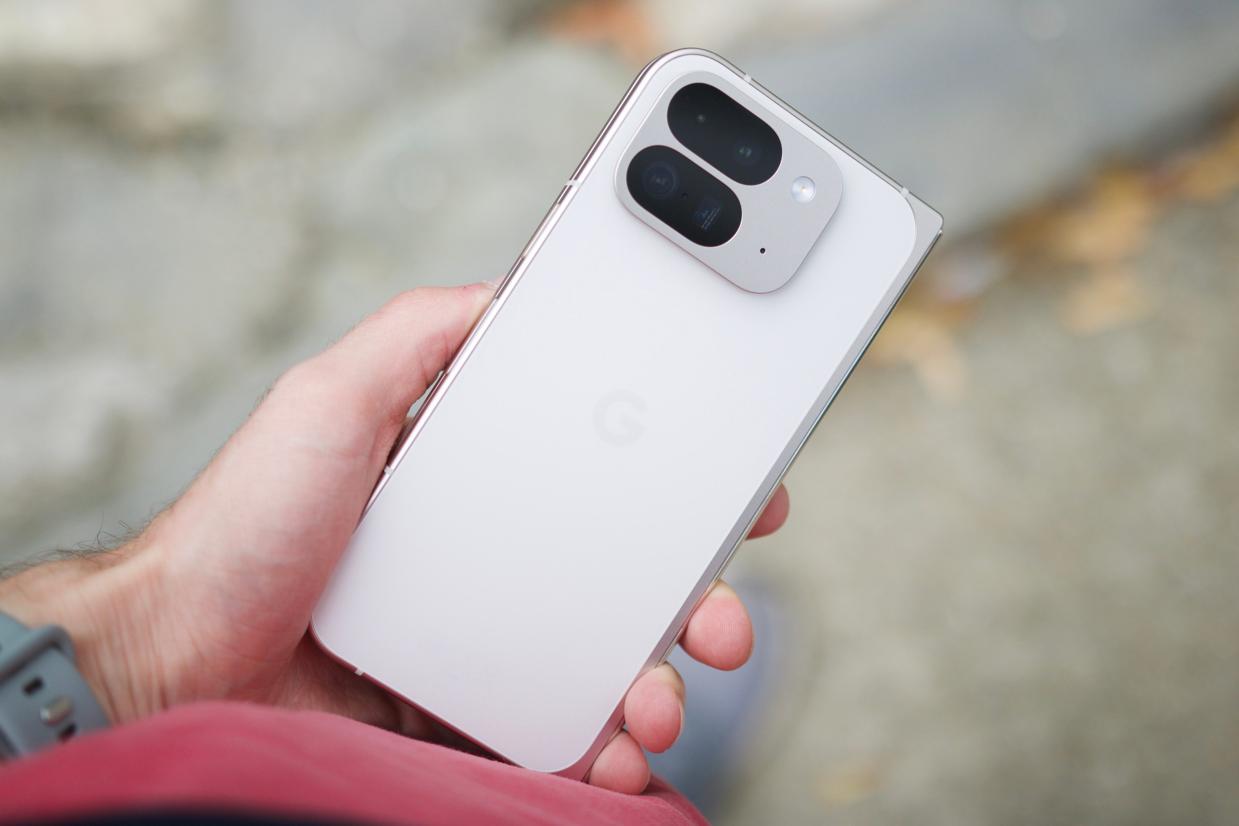 The back of the Google Pixel 9 Pro Fold.