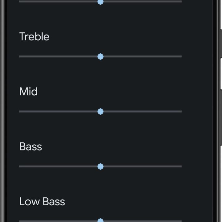 Google Pixel Buds app for Android: custom EQ.