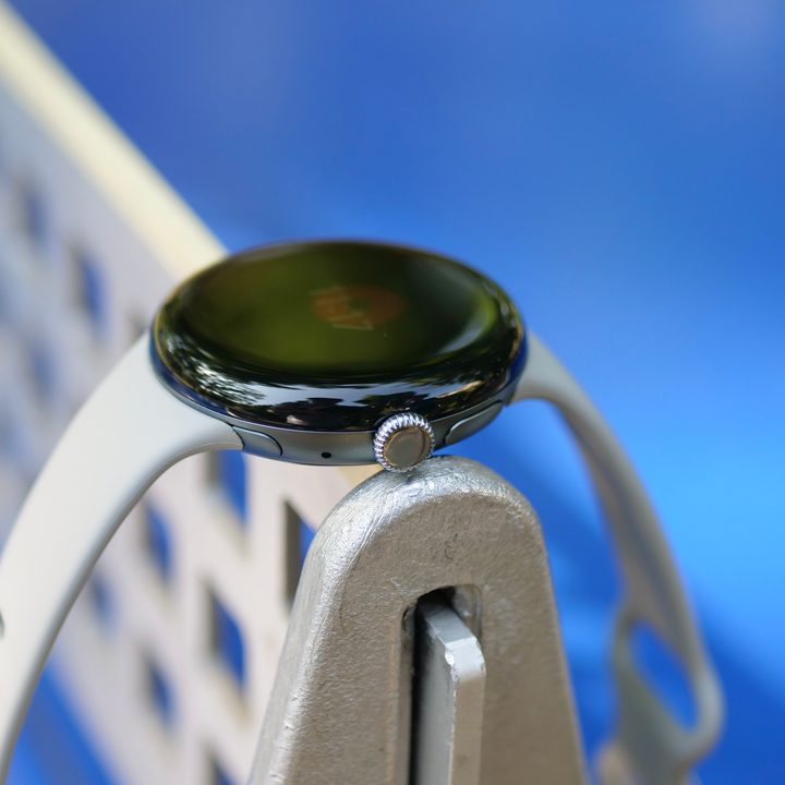 The side of the Google Pixel Watch 3.