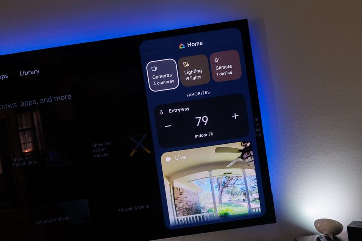 The Home Panel on Google TV Streamer.