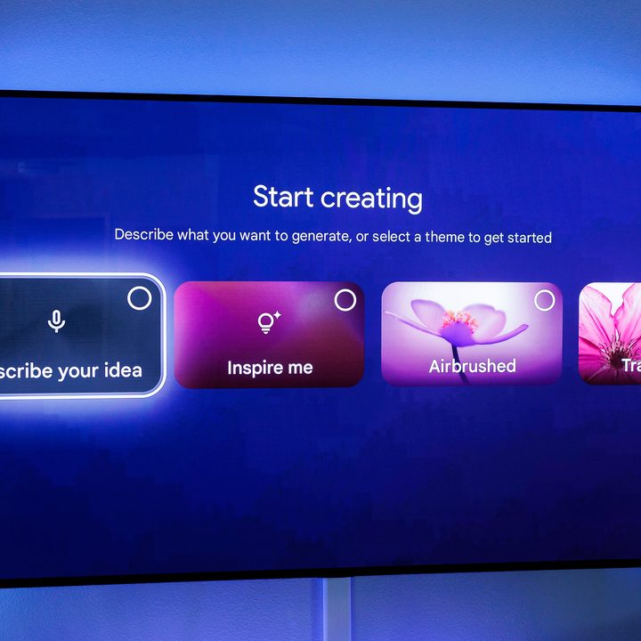 The Custom AI art section of the new Ambient Mode on Google TV Streamer.