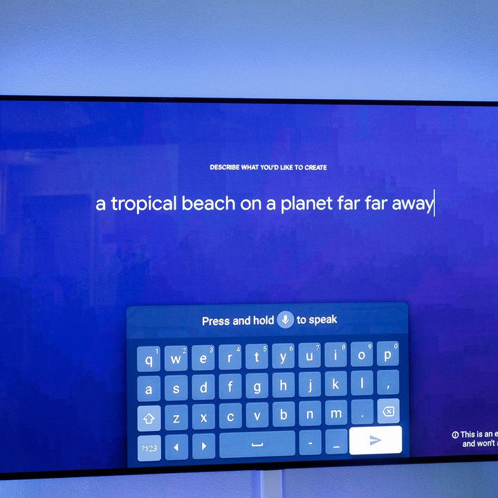 The Custom AI art section of the new Ambient Mode on Google TV Streamer.