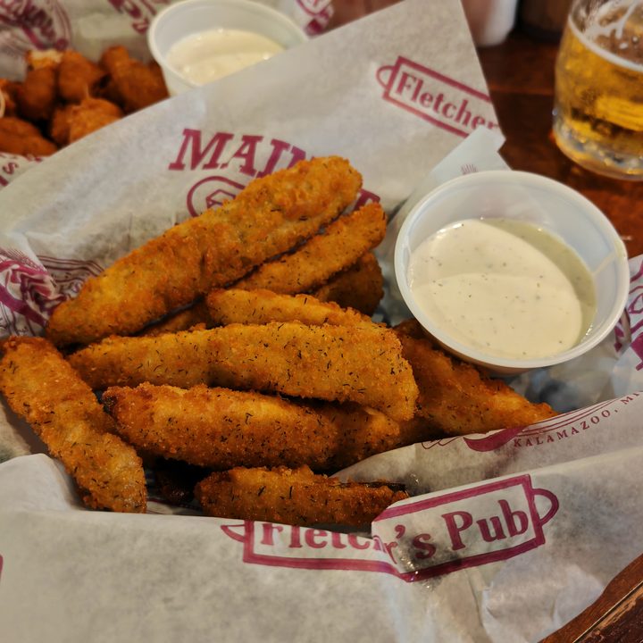 A photo of fried pickles, taken with the Honor Magic V3.