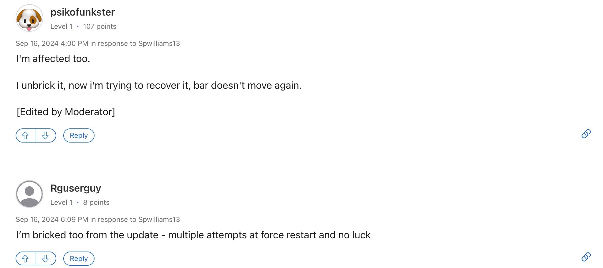 Seventh user report of iPad Pro M4 bricked after iPadOS 18 update.