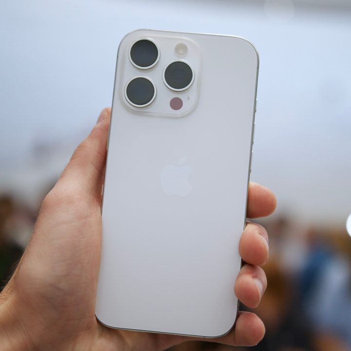 Someone holding the iPhone 16 Pro.