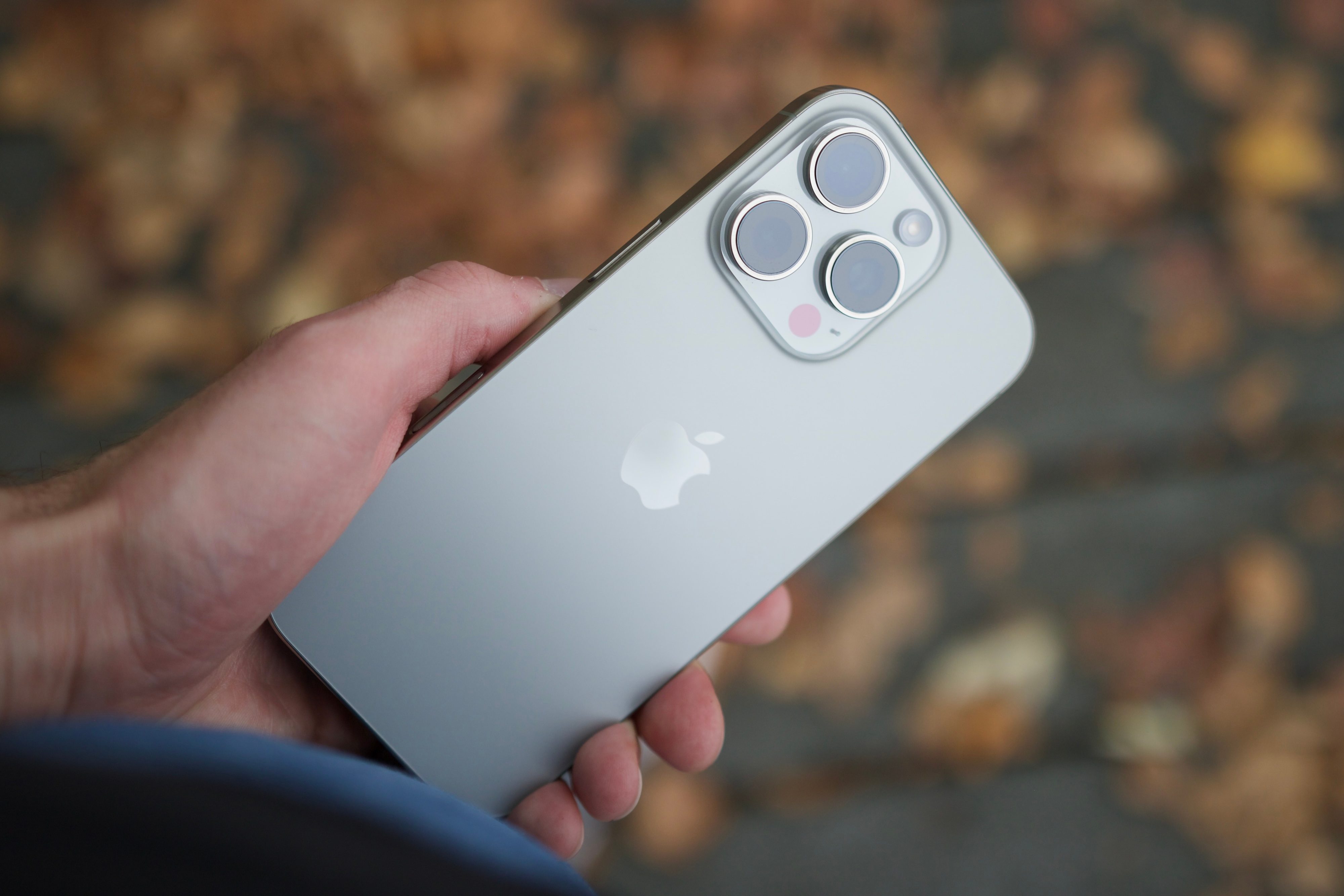 Someone holding the iPhone 16 Pro.