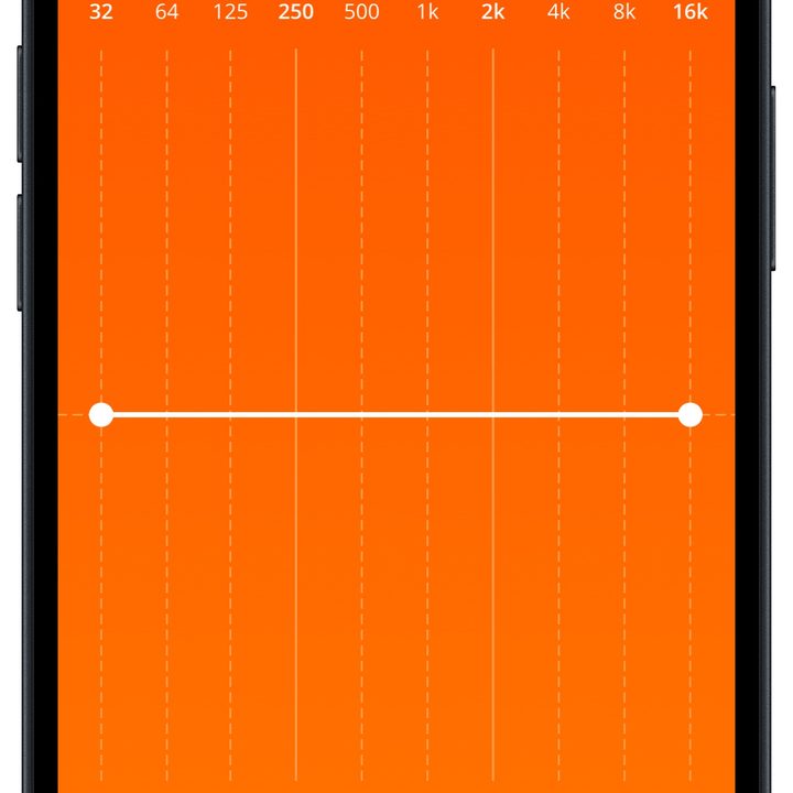 JBL Headphones app for iOS: Create new EQ preset.