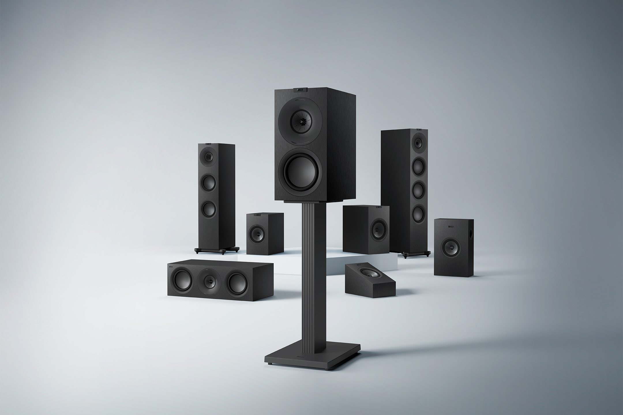 The KEF Q Series Meta speakers.