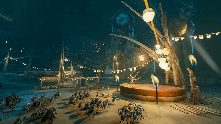 Bugs rally near one another in Metamorphosis VR.