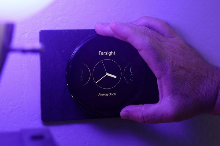 The fourth-generation Nest Thermostat has more options for what to see on the screen.
