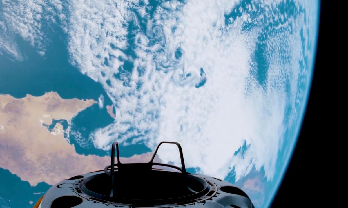 The view enjoyed by the four crew members of SpaceX's Polaris Dawn mission.