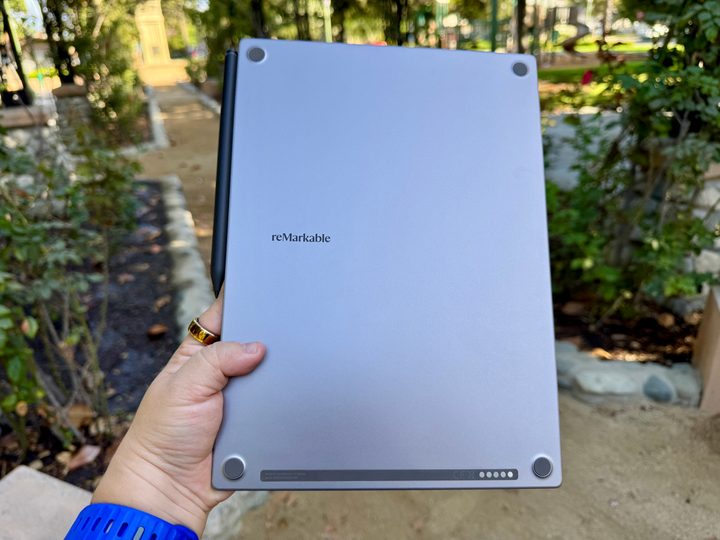 The reMarkable Paper Pro rear.