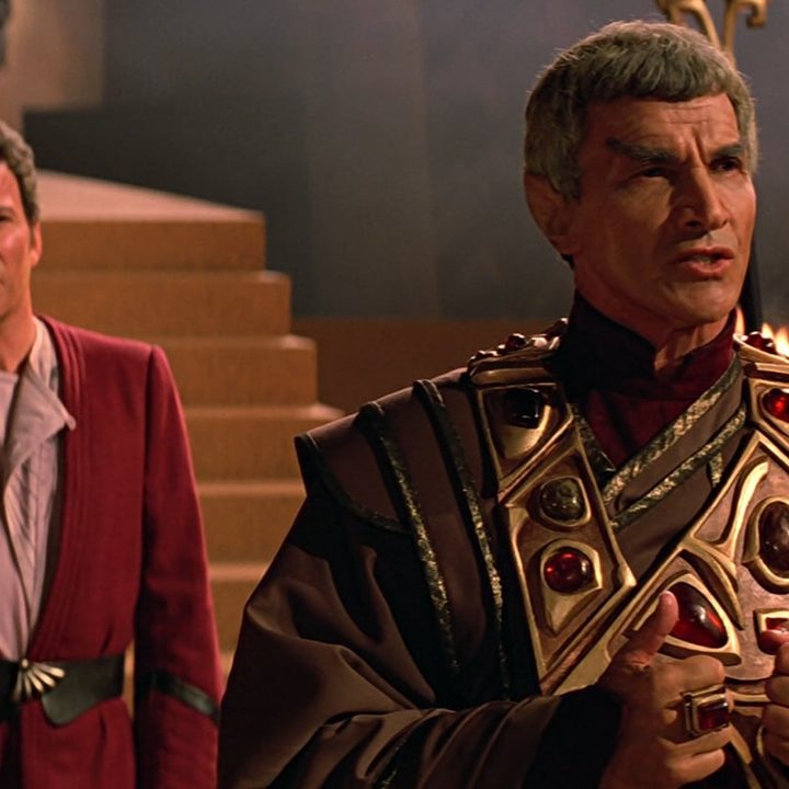 Mark Lenard as Spock's father, Sarek, in Star Trek III