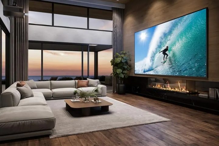 Sony Bravia Projector in a home theater room.