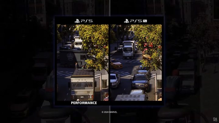 A comparison of PSSR in Spider-Man 2.
