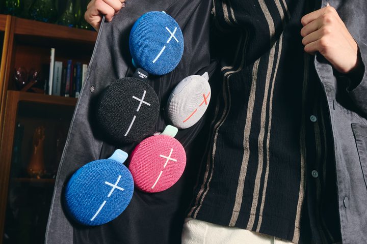 Ultimate Ears Miniroll in four colors.