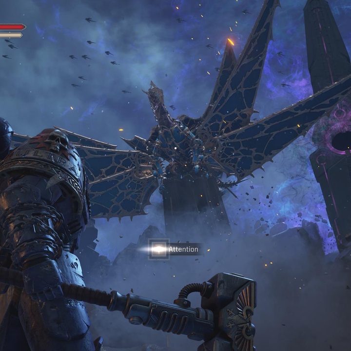 The image shows the player looking up at an emerging Heldrake.