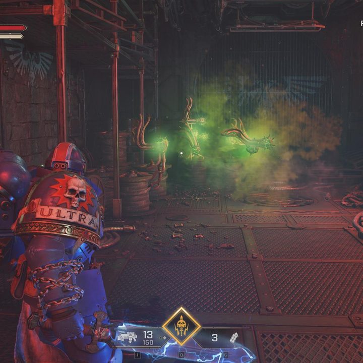 The image shows the player standing too close to Spore Mines.