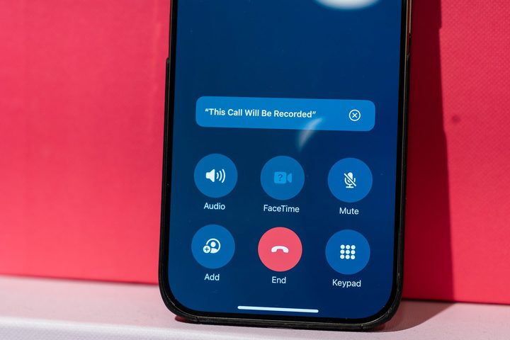 Apple Intelligence Call Recording prompt on iPhone 16 Pro