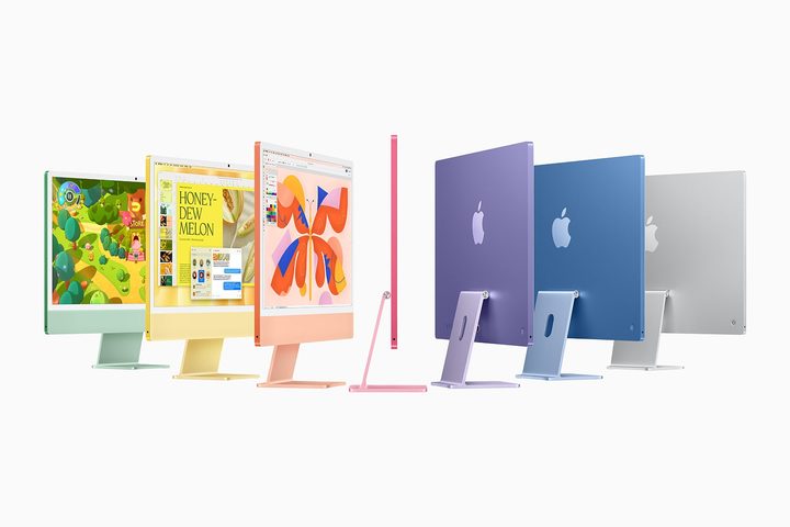 The Apple iMac with M4 chip against a white background.