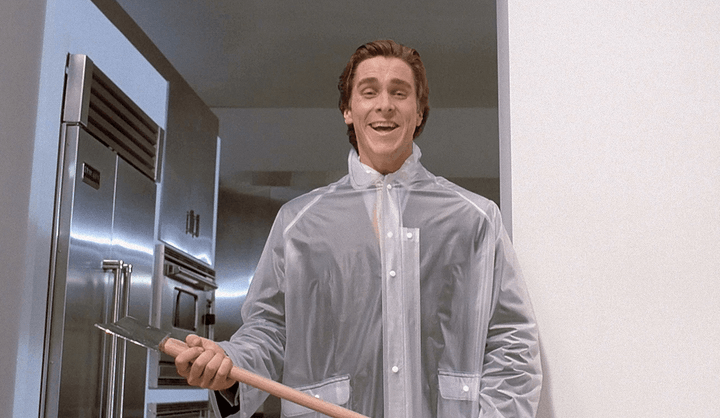 Christian Bale in American Psycho.