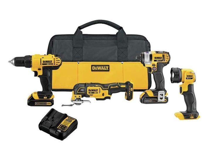 Everything included in one of DeWalt's tool combo kits.