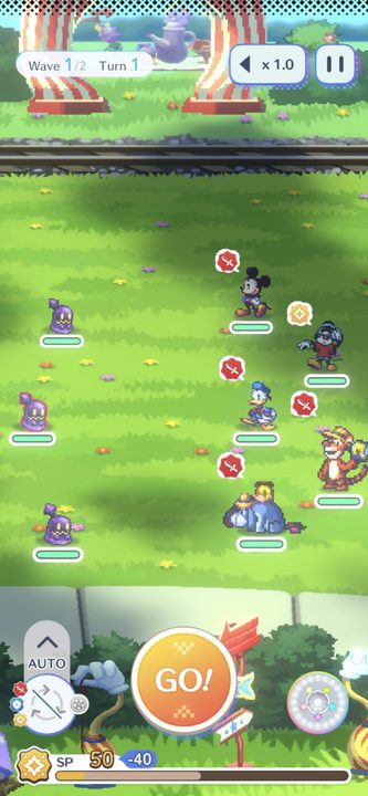 Gameplay from Disney Pixel RPG