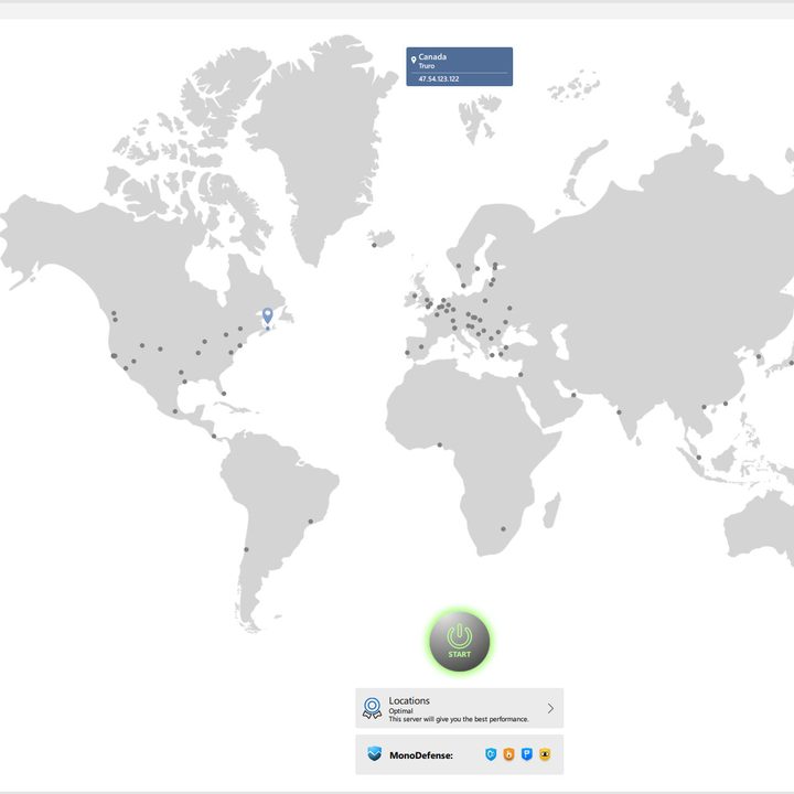 I enjoyed VPN Unlimited's large world map and resizable window.