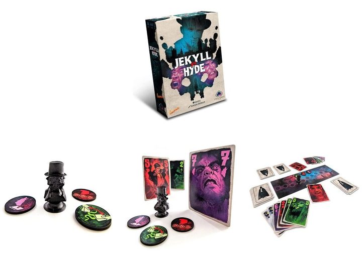 The Jekyll vs. Hyde game box and components.