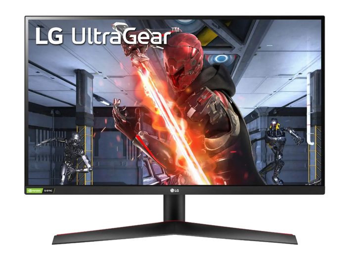 A front look at the LG UltraGear 27-inch IPS monitor.