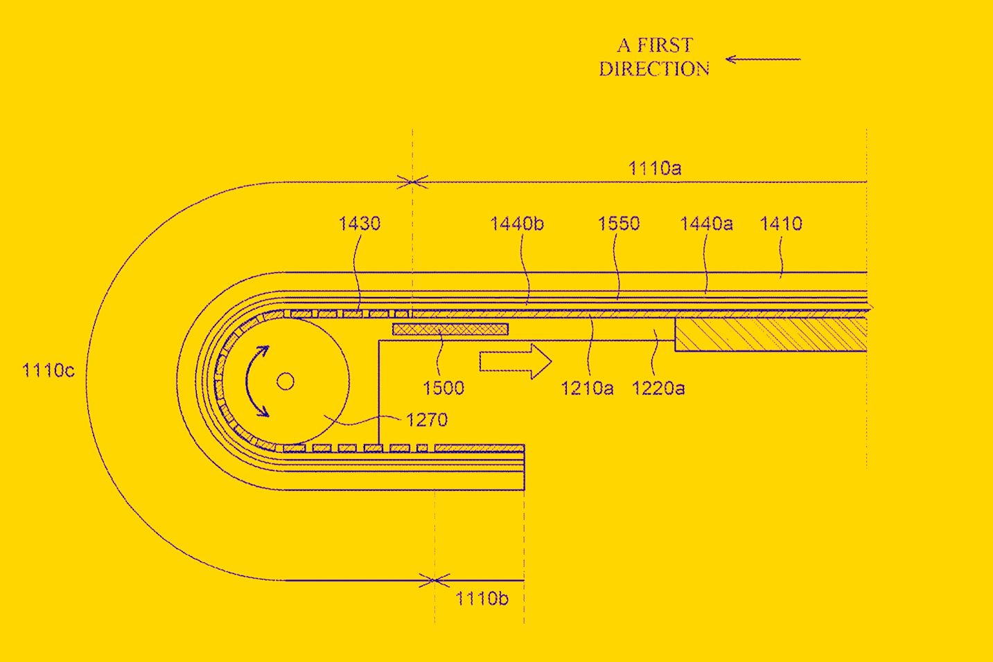 Schematic of LG rollable patent.