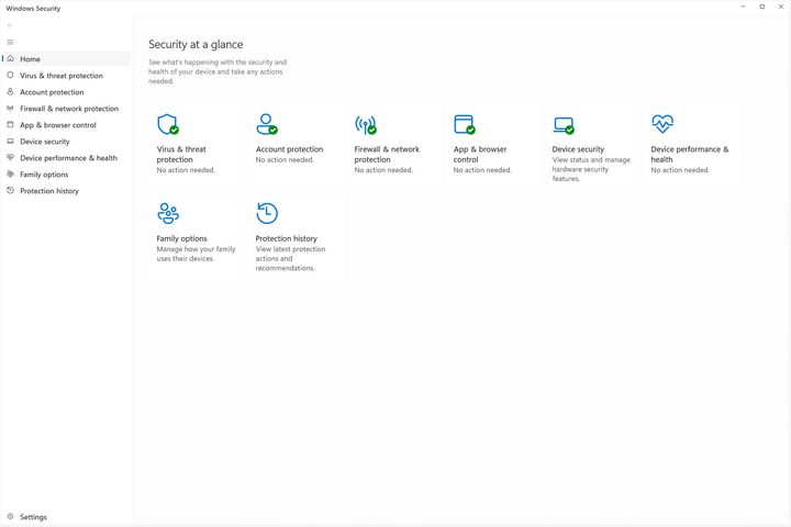 Microsoft Defender's design is clean and simple.