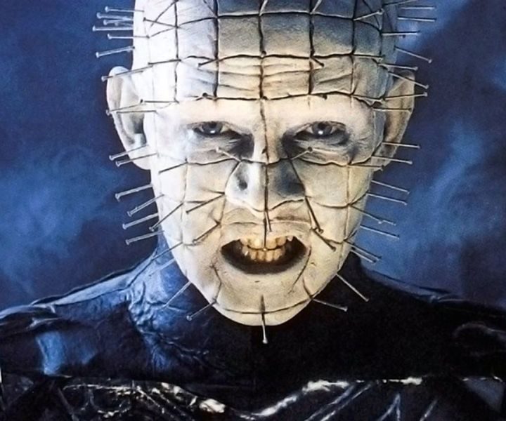 Pinhead looks at a victim in Hellraiser