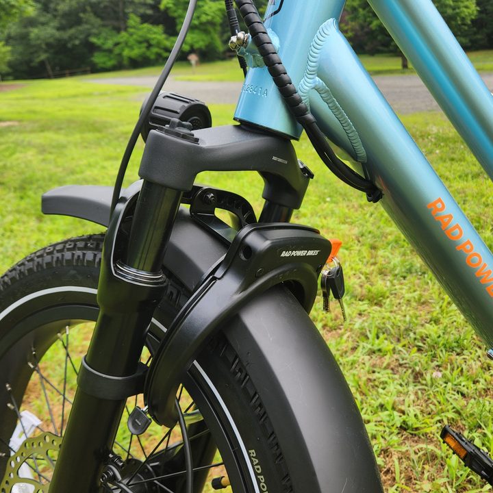 Rad Power Bikes Radwagon 5 with optional front wheel lock.