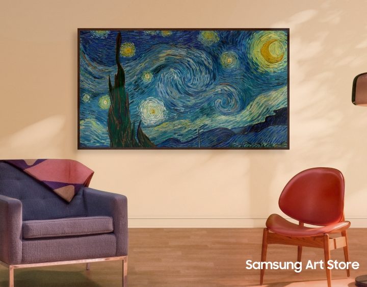 The Starry Night as seen on the Samsung The Frame television.