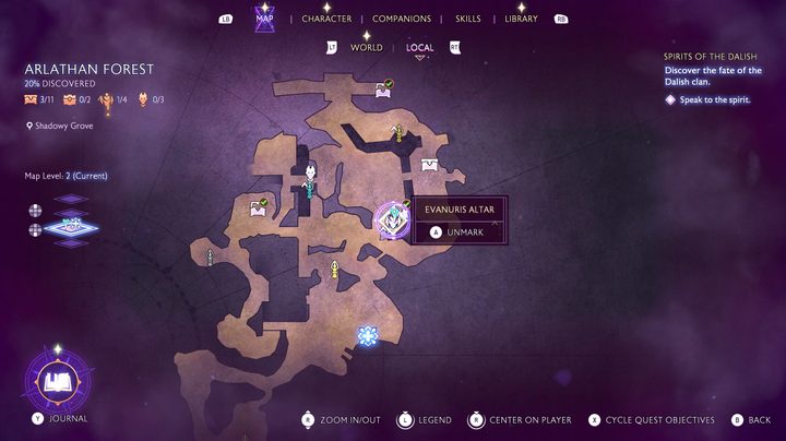 A map in Dragon Age: The Veilguard.