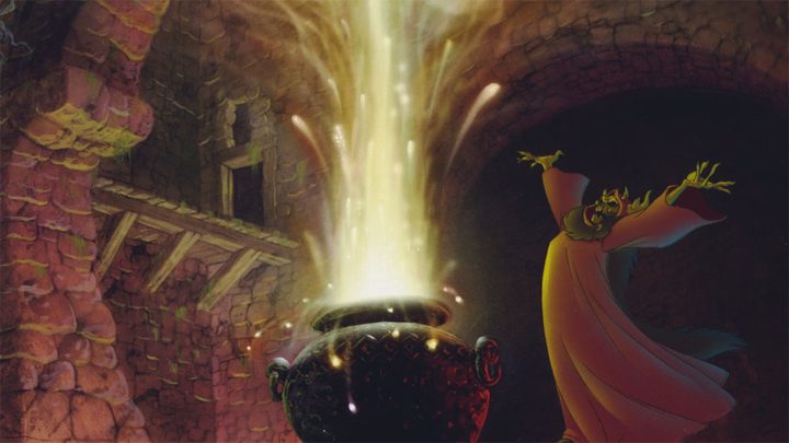 The Horned King uses the Black Cauldron to create his Cauldron Born in Disney's The Black Cauldron.