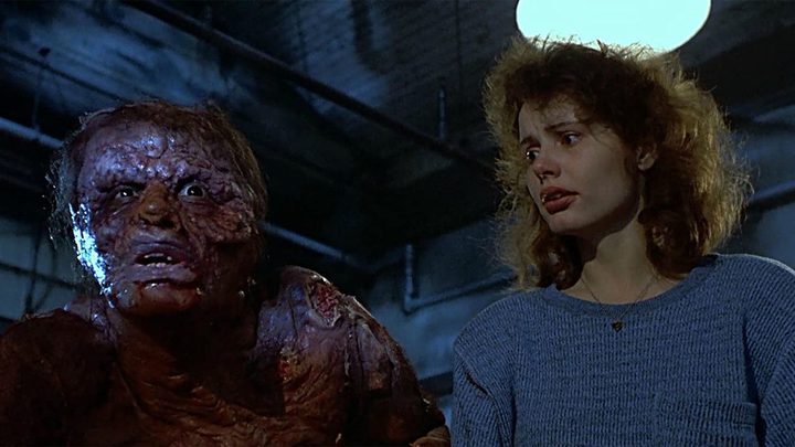 Jeff Goldblum and Geena Davis in The Fly.