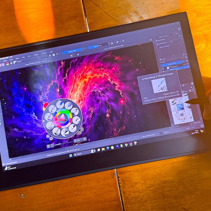 Quick edit on Wacom Movink tablet.