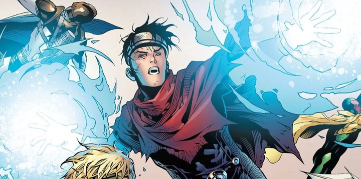 Wiccan shows his powers in Marvel Comics.