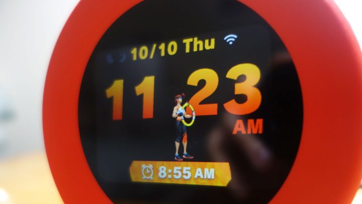 A Ring Fit screen appears on the Alarmo.