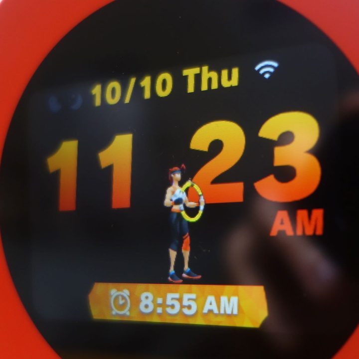 A Ring Fit screen appears on the Alarmo.