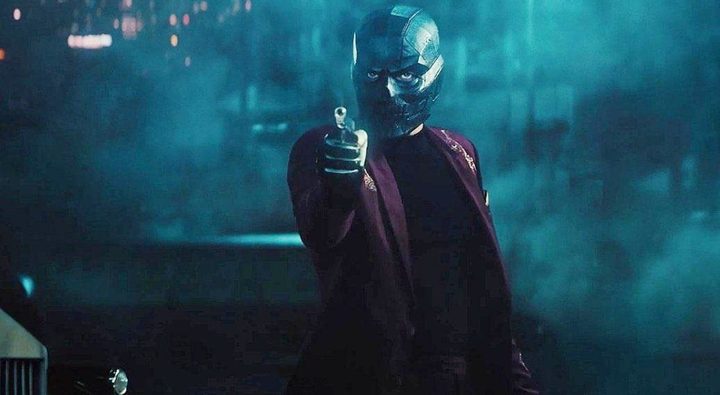 Black Mask aims his gun in Birds of Prey.