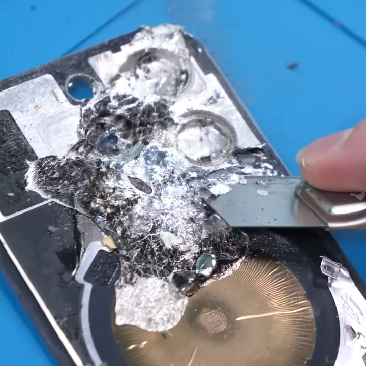 Cleaning the glass rear shell on an iPhone 16. Pro.