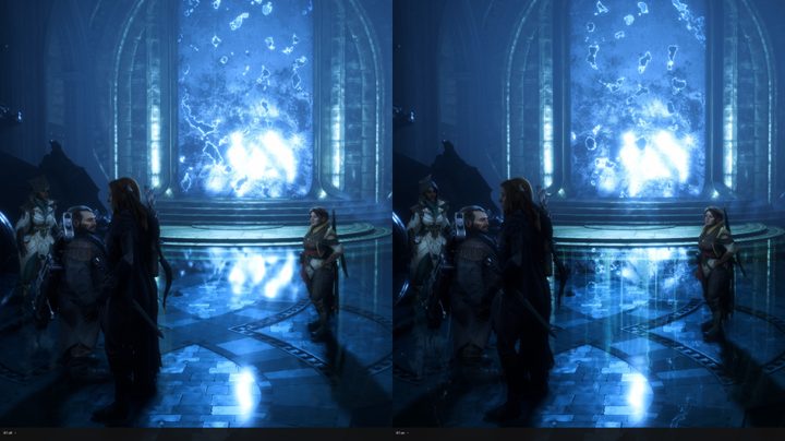 A comparison of ray tracing settings in Dragon Age: The Veilguard.