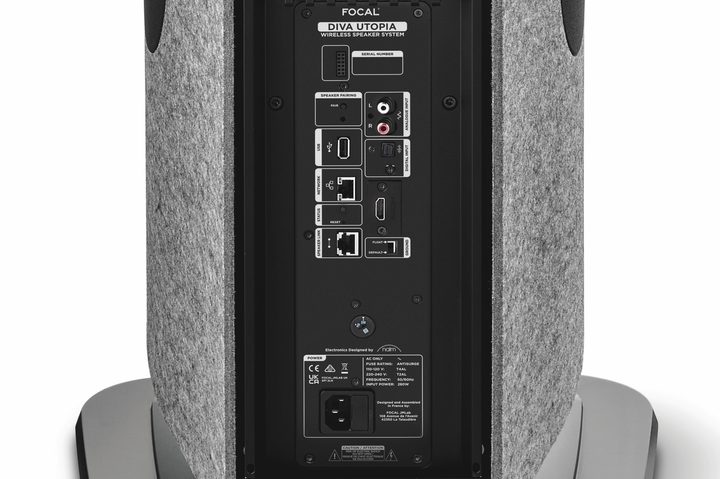 Focal Diva Utopia back panel.