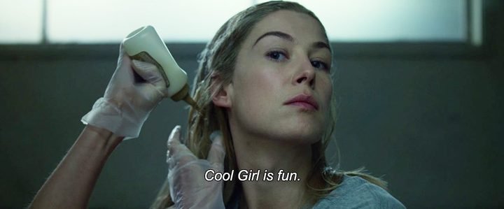 A woman dyes her hair in Gone Girl.